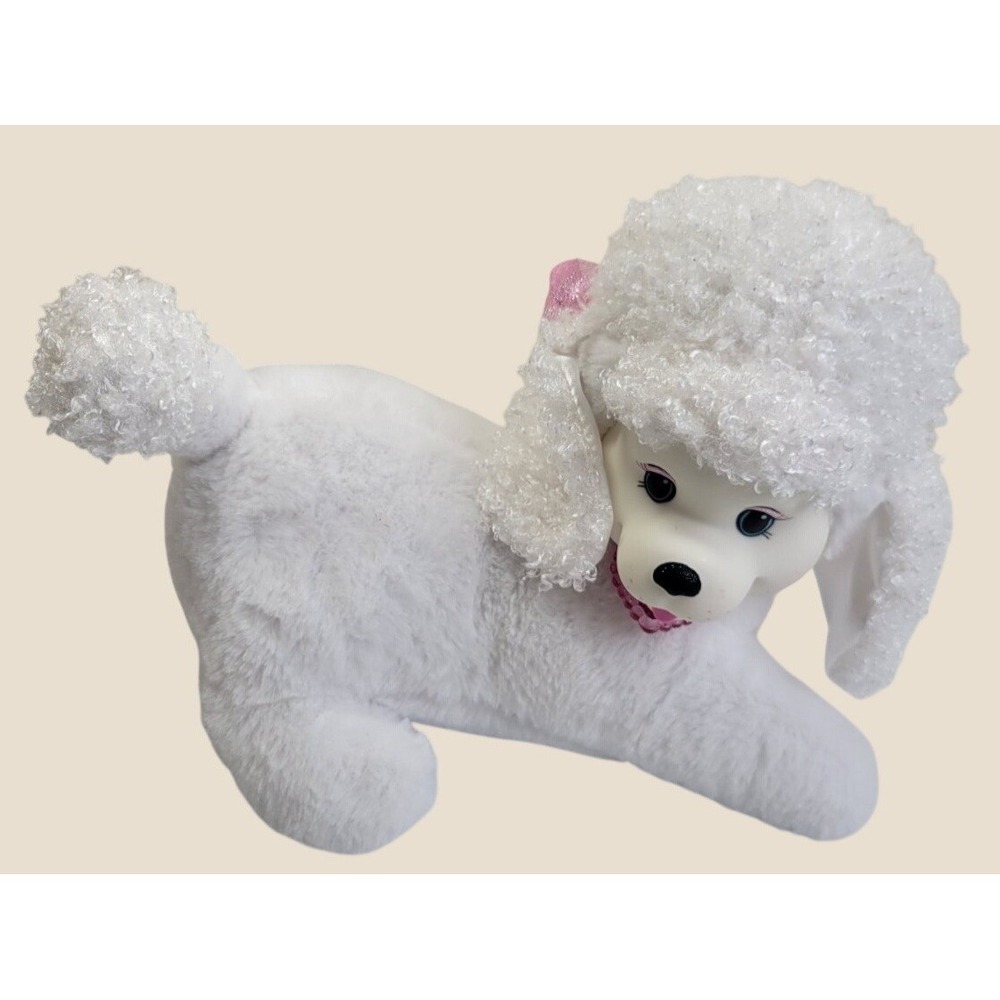 Puppy Surprise Poodle Plush Toy 2017 no babies Stuffed Animal Dog White Pink 12"